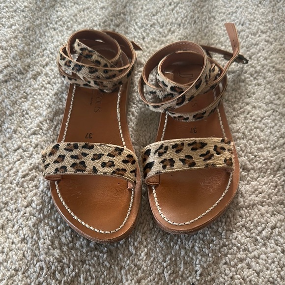 K.Jacques Leopard Print Sandals - Picture 1 of 9